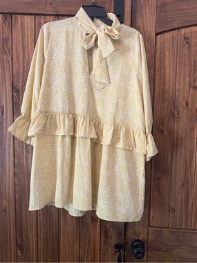 Pinch yellow tunic dress